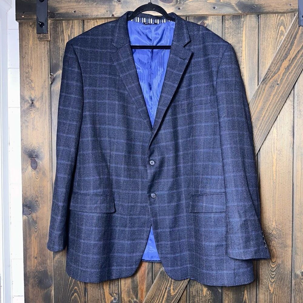 HAINES & BONNER OF LONDON Men’s Wool Checkered Blazer‎